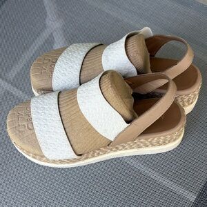 Anthropology White Platform Women Wedges